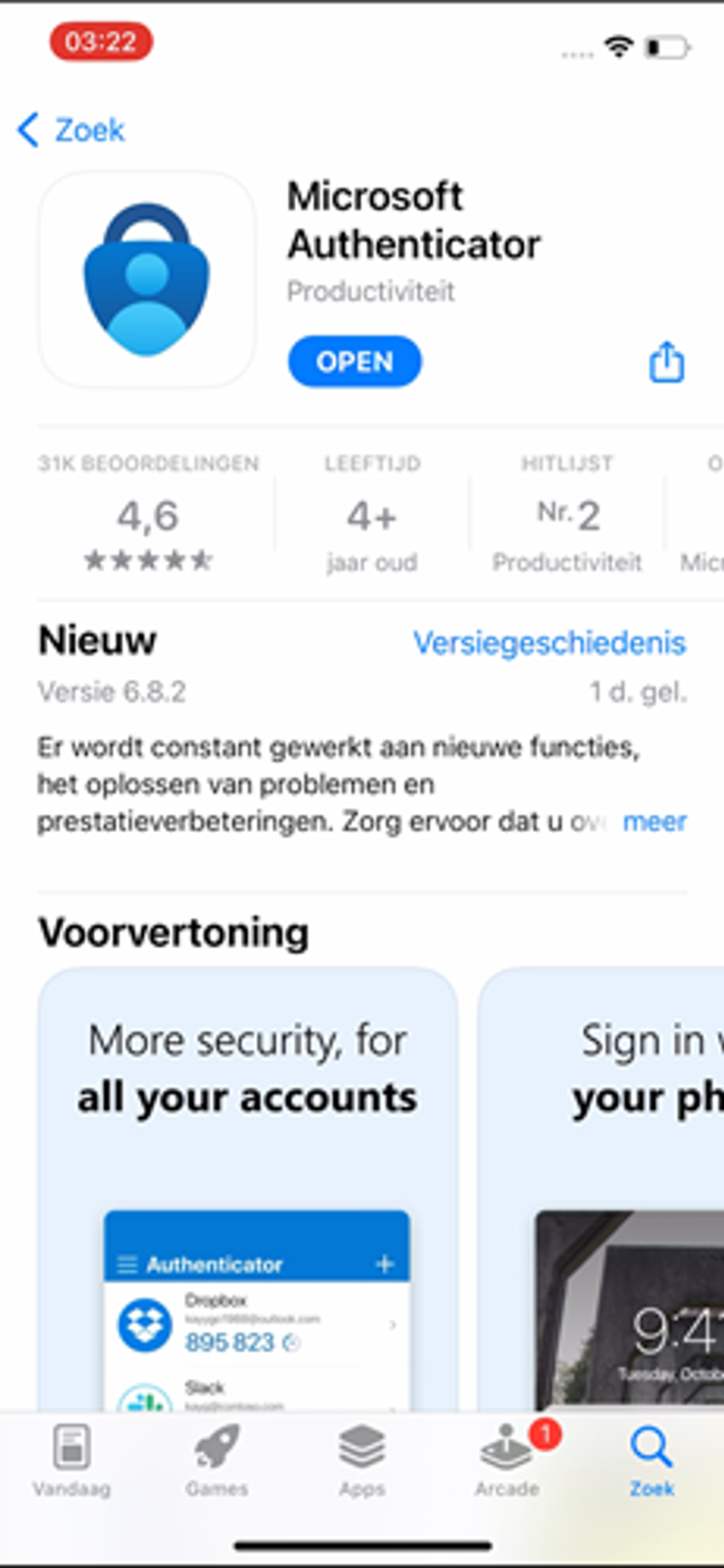 Easy Office Online | Handleiding instellen Microsoft Authenticator-app.